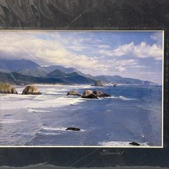 Sherrill SIGNED Matted Photo 8×10 Ecola State Park Oregon Coast Seascape VTG