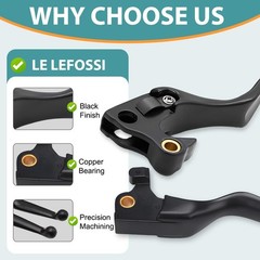 Premium Aluminum Motorcycle Brake & Clutch Lever Compatiable with Harley Spor…