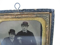 Beautiful old daguerreotype / photograph 19th century Half Case 9.5 x 8.3 cm 08453