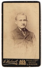 Photograph J. Hubert, London-Hackney, 238, Mare Street, Portrait Young Man in
