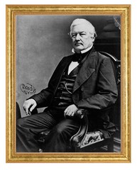 Millard Fillmore Photograph in a Aged Gold Frame