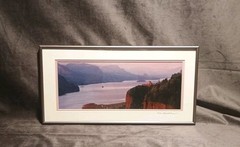 Crown Point Sunset Columbia River OR WA Ken Burkhart Photography Framed 8 X 16″