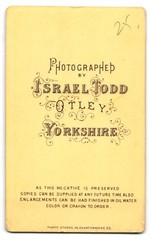 Photograph Israel Todd, Otley / Yorkshire, sitting child with stick