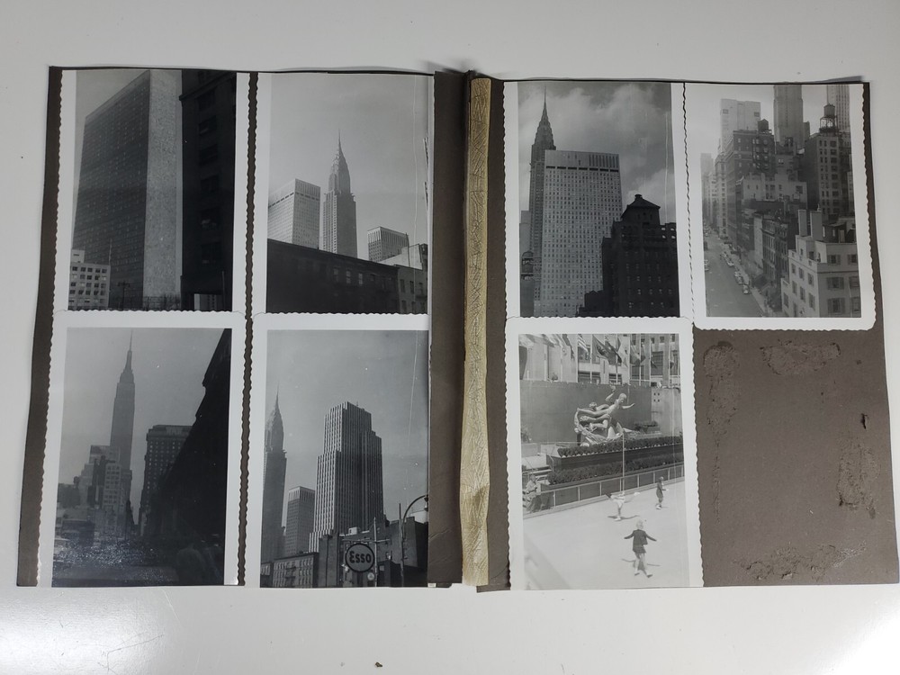 Vintage Chrysler Empire State Rockefeller Building New York City Photo lot 1950s