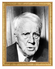 Robert Frost Photograph in a Aged Gold Frame