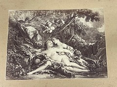 Curiosa Albumen Photograph Engraving François Boucher A. Calavas Paris 1875