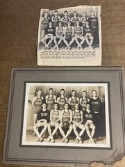 1931 Fulton Ky OK Cleaners Basketball Albumen Photo Gardner Studios Fulton KY