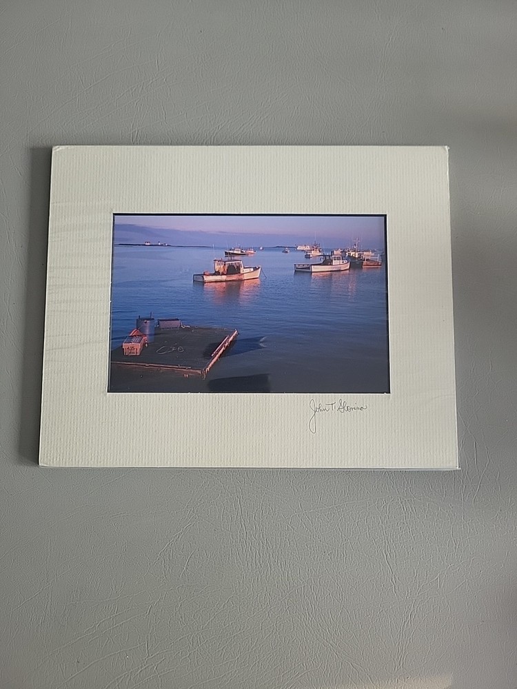 Photography Print By John T Slonina Matted 8×10 Fishing Boats On The Water