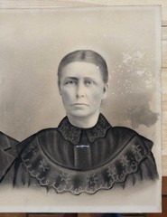 Antique Studio CRAYON PORTRAIT, Tennessee Farmers Pioneers Oddities BOGLE FAMILY