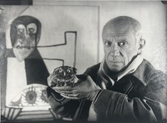 Michel Sima – Pablo Picasso with Owl – Silver Proof – 1946