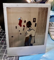 Polaroid Photo of hot girl from Compton in guess jeans 1985 street history