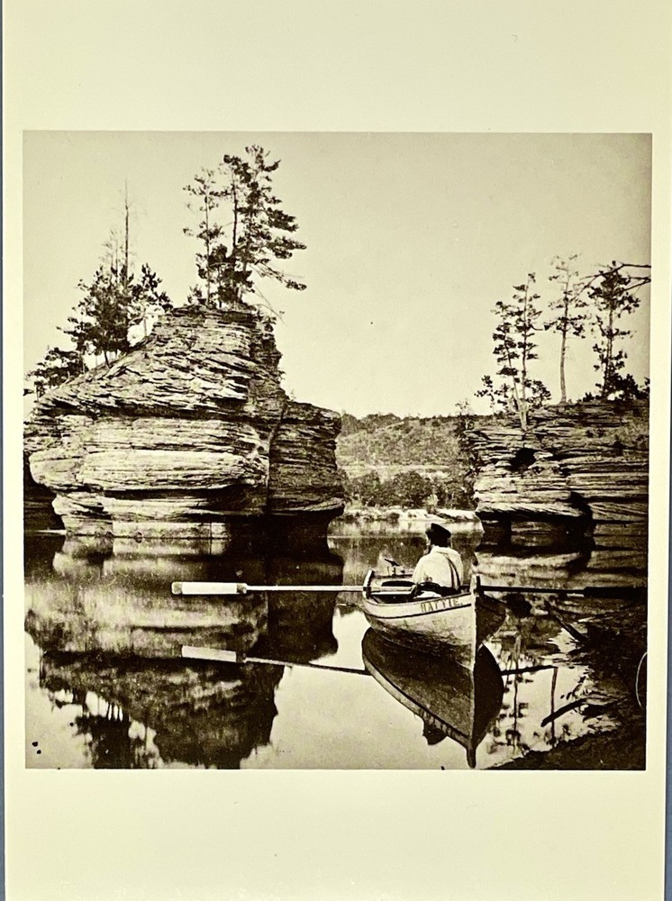 Wisconsin River Dells 1889 Art Print Card Photo Hamilton Bennett Fotofolio 4”x6”