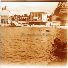 France Paris 1937 Universal Exhibition Switzerland Photo Plaque Stereo Vintage