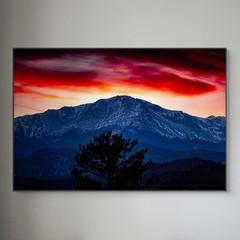 13×19 Fine Art Photography Print – Fiery Mountain – Archival Photo Paper