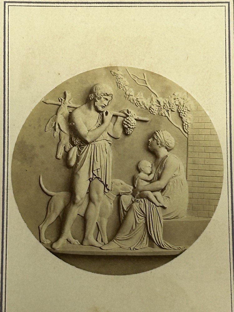 Bertel Thorwaldsen Manhood Or Autumn Relief Sculpture CDV Cart De Visite