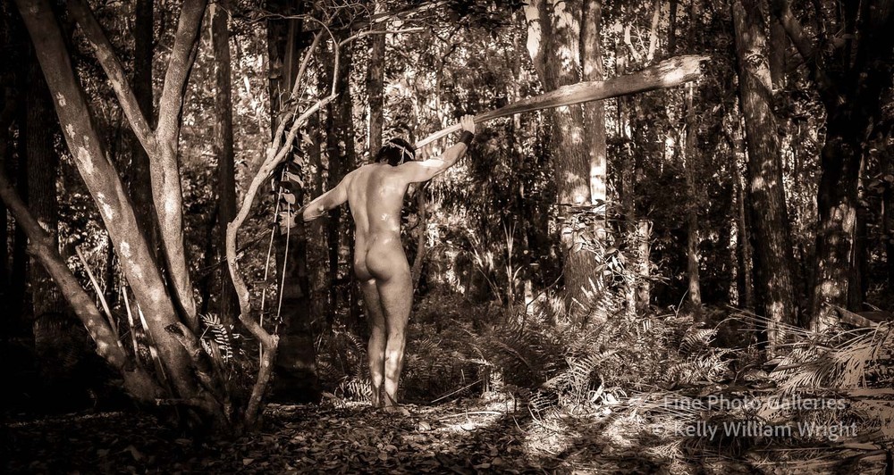 Original Male Nude KELLY WILLIAM WRIGHT Muscle Men JUNGLE WORK #12 – 17×30 Photo