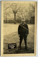 orig. Photo postcard photograph child children around 1938 boy school enrollment