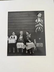 Signed Black & White Women Photograph, Matted Portrait Print 16×20 in