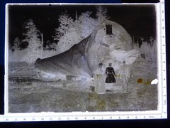 Antique Photograph Glass Negative Washington Huge Log Senator J L Wilson Poster