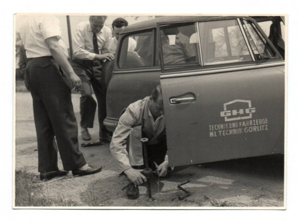 Old photo car vintage car motor vehicle GHG NL technology Görlitz original vintage photograph