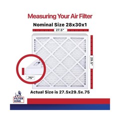 Filter King 28x30x1 Air Filter (MERV 11) (12-Pack) Dust & Allergy Control AC …