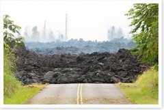 Kilauea Volcano Lava Blocking Road Leilani Estates 2018 Silver Halide Photo