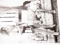 VINTAGE SAM HASKINS 2 FEMALE NUDE GELATIN LARGE PHOTOGRAPH ART SIGNED