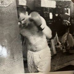 Photograph Silver Gelatin Print Janine Gordon Signed 20×24″ B/W Boxing Gleasons
