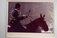 Vintage Analog Photo France Hunting Foxhunting Horse 24X30Cm 1970
