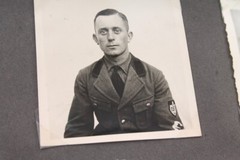 Old Photo Album with BW Photos Pictures Vintage Family Military Collector