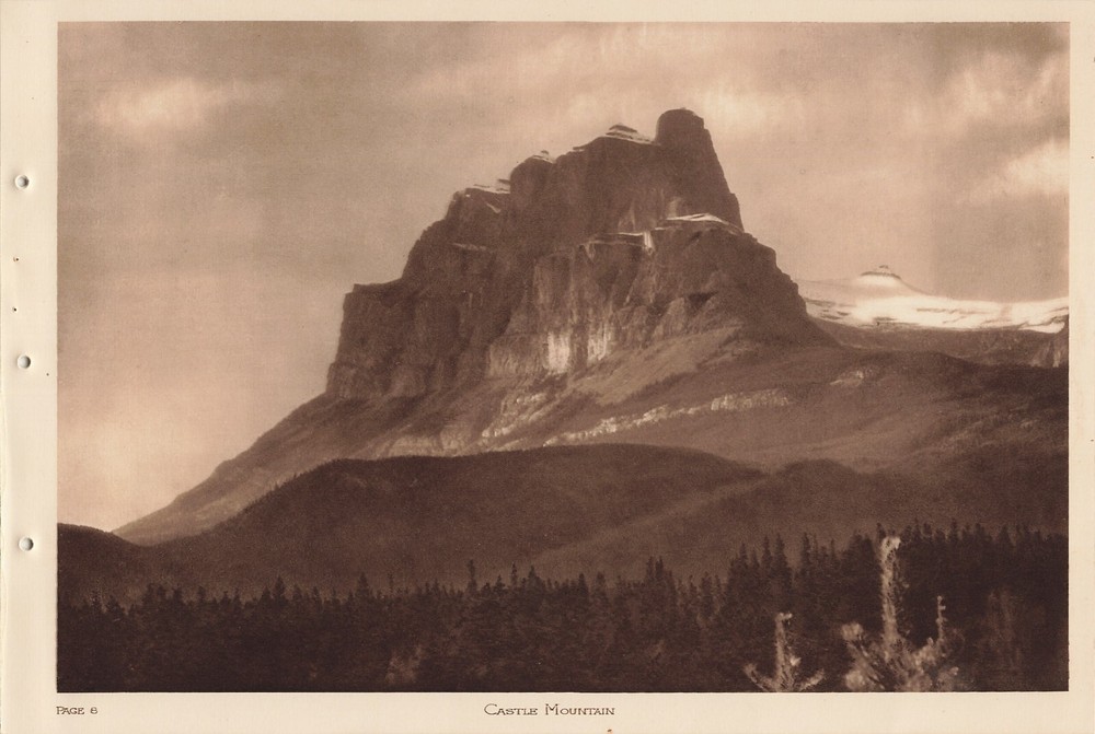 Canadian Pacific Rockies Byron Harmon Vandyck Photogravure Castle Mountain