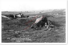 WWI Camouflaged German Machine Gun Crews World War One Silver Halide Photo