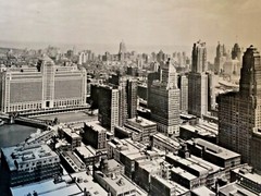 Chicago Photo «Skyline» 8 X 10 Circa 1950 Silver Gelatin Hedrich Blessing Attr