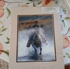 3 Wendy Shattil/Bob Rozinski Signed Gathering Of Horses Cowboy Matted Photos