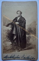 Orig CDV photo photograph picture old fashion around 1870 musician Mendelssohn Bartholdi