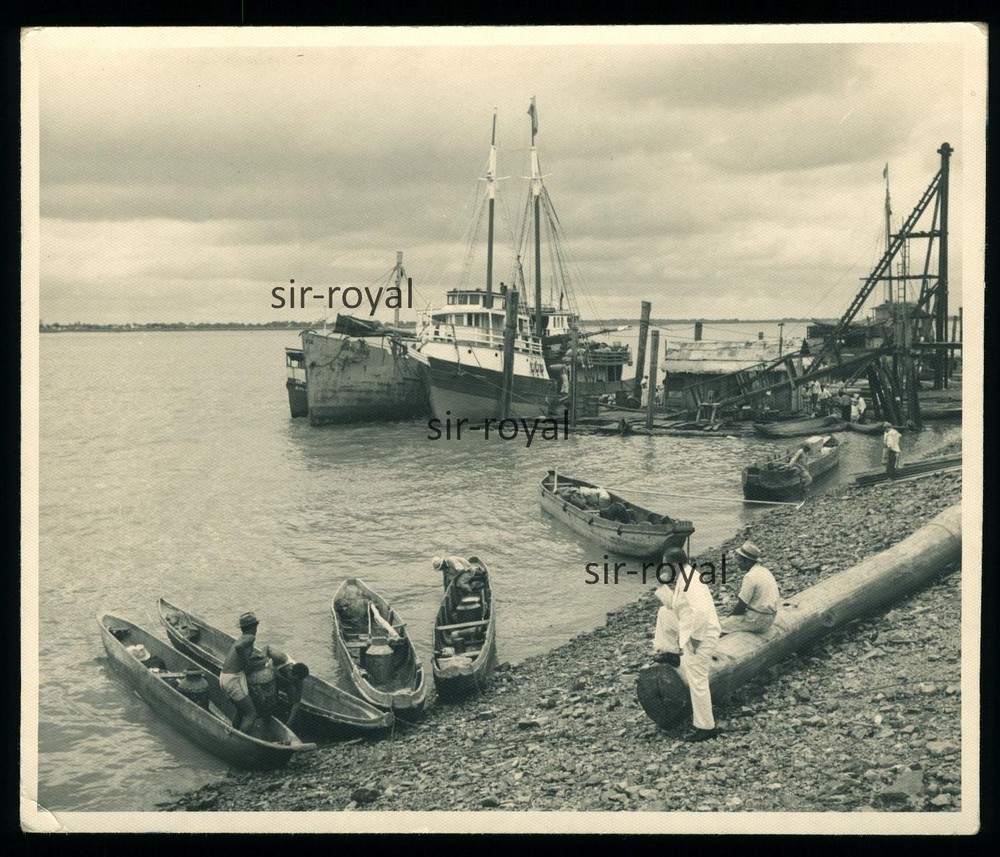 Port in Guayaquil in Ecuador – 1950s – Photo 12x10cm