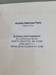 Photography Print By John T Slonina Matted 8×10 Acadia National Park-Otter Cove