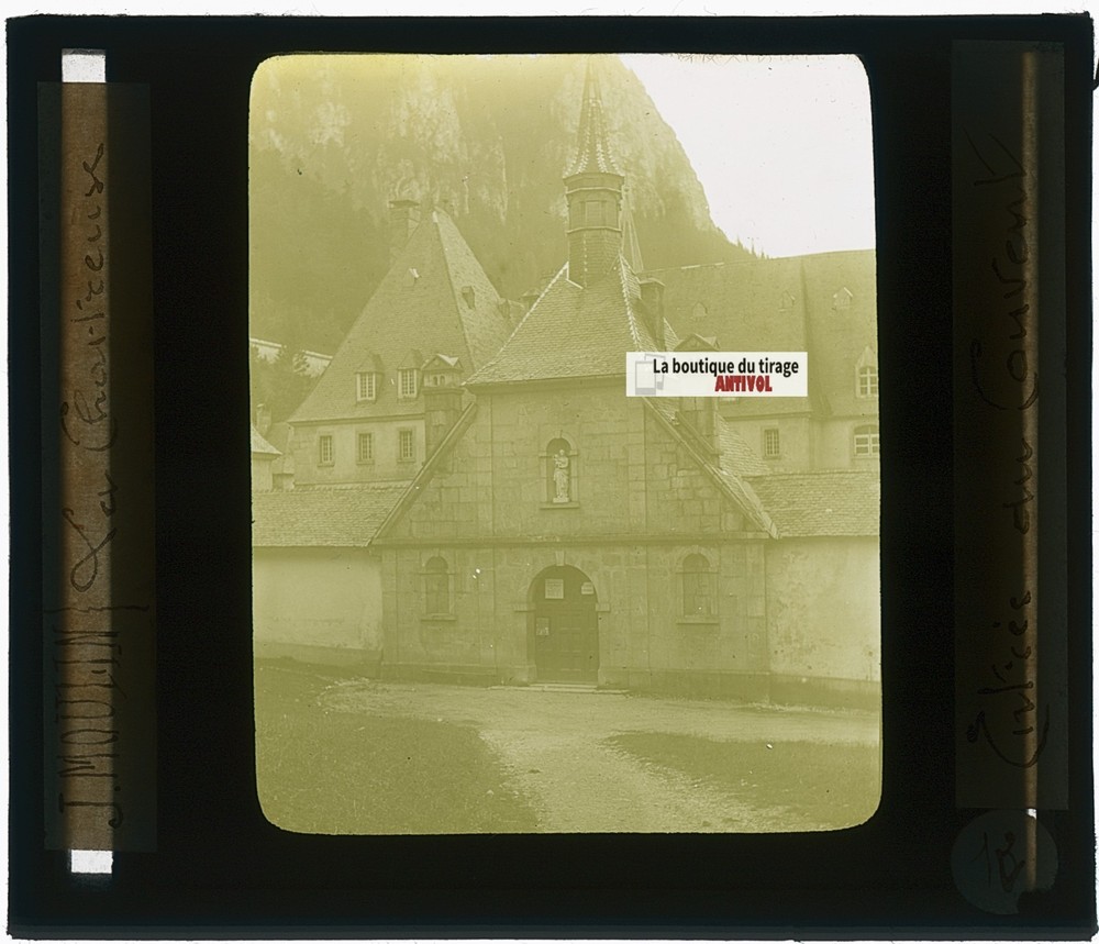 Large Chartreuse, Photo J. Moulin, Glass Plate, Color, Positive 8.5×10 Cm