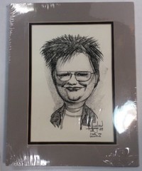 R Haugland Character Street Pencil Pen Drawing Art 1989 Pier 70 Seattle