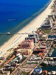 Clearwater Beach, Florida Aerial Color Photography On Canvas Large 32” X 52”