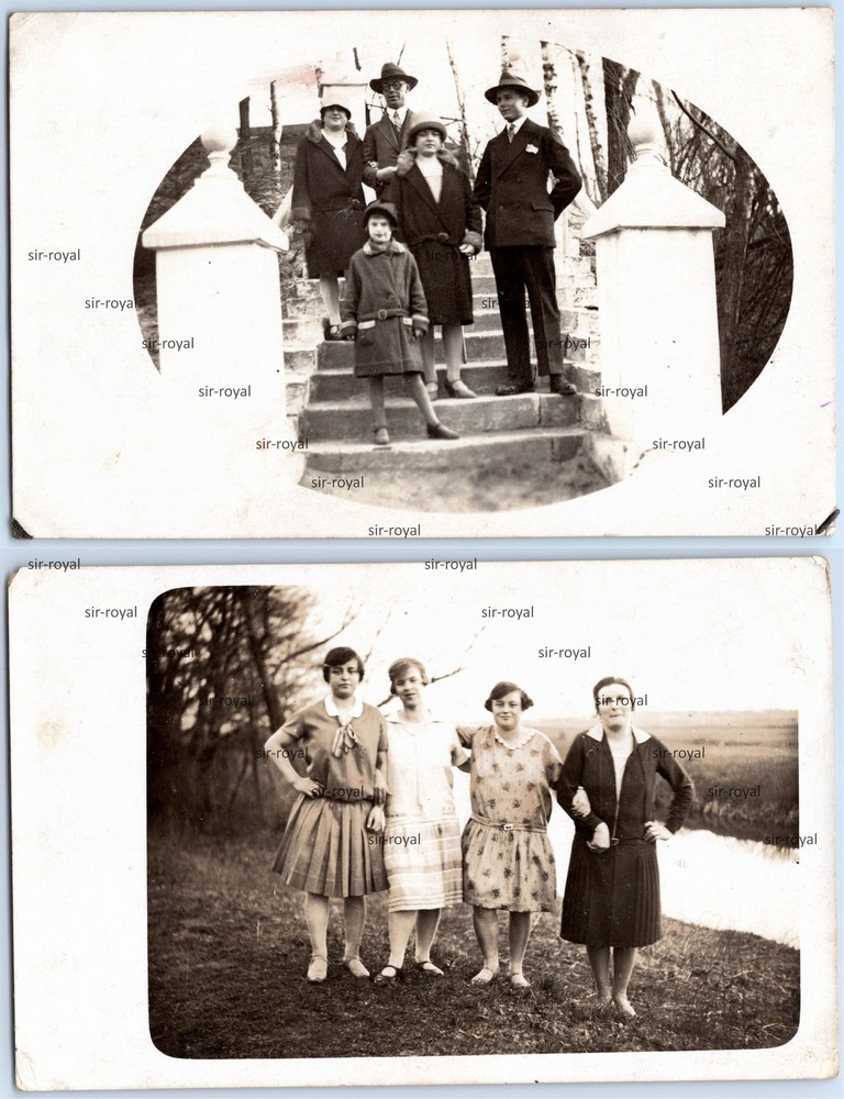 2x Bolko near Opole 1920s-Silesia Poland Opole-RPPC-Photo Postcard 14x9cm