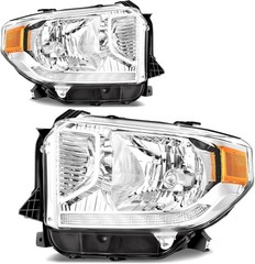 LED DRL Headlight Assembly Compatible with 2014-2021 Toyota Tundra Headlamp for