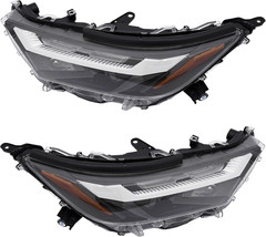 LED, Halogen Headlight Assembly Left+Right Side for 2022-2024 Toyota RAV4 LE/XLE
