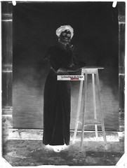 Vintage Black And White Photo Negative Glass Plate 9X12 Cm Woman Dress