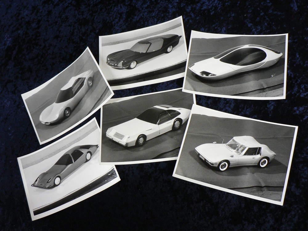 Car: Design Studies around 1967: 6 SW Photographs 13/18 – 6 Models from Advertising Agency