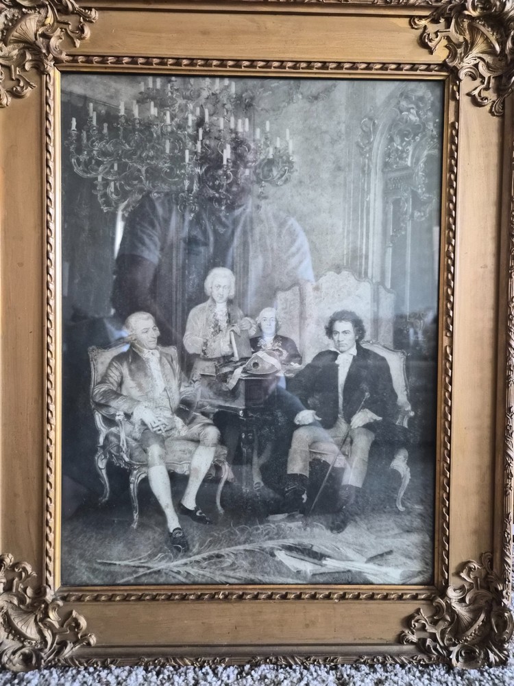 The Tone Masters. Haydn, Mozart, Handel, Beethoven. by Hans Temple. Framed Pict