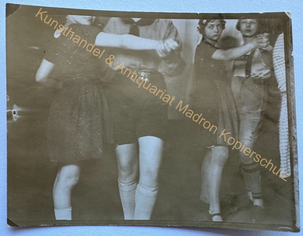 orig. Photo Boy Scouts Children Girls Dancing Dance Circa 1920
