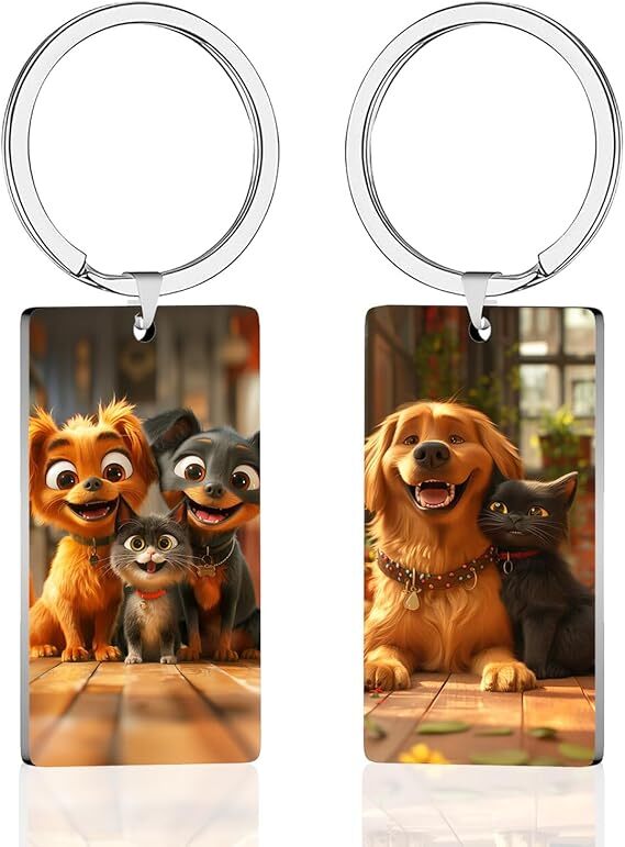 Double-sided Photo Keychains Custom Keychain, Personalized for Girlfriend Gift