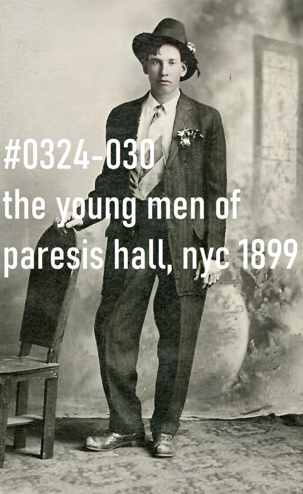 VINTAGE MALE PORTRAIT #0324-030 -paresis hall man, nyc 1899 -free shipping usa