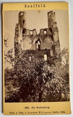 orig. CDV photo photograph picture old around 1885 the Sorbenburg Saalfeld